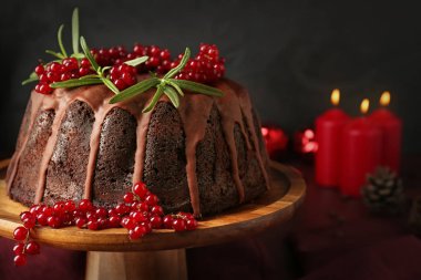 Kürsüde lezzetli Noel pastası