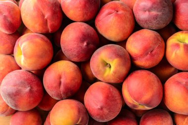 Many ripe peaches as background clipart