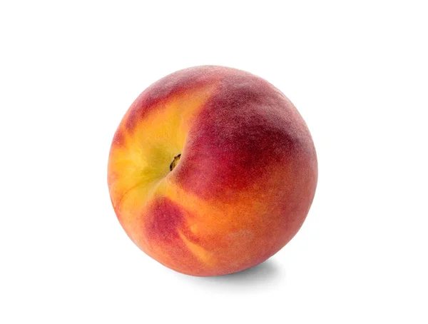 成熟的桃子，白色背景 — 图库照片