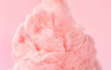 Renkli arka planda lezzetli pamuk şeker, closeup