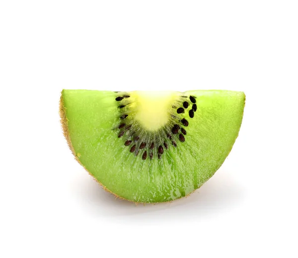 Stukje rijpe Kiwi op witte achtergrond — Stockfoto