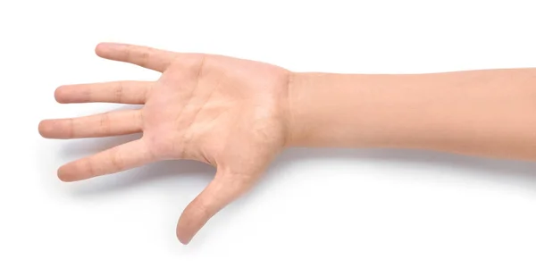 Женская рука на белом фоне — стоковое фото