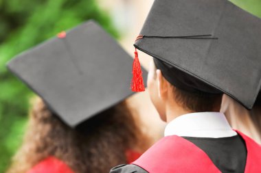 Bekarlığa veda cüppesi giyen genç öğrenciler