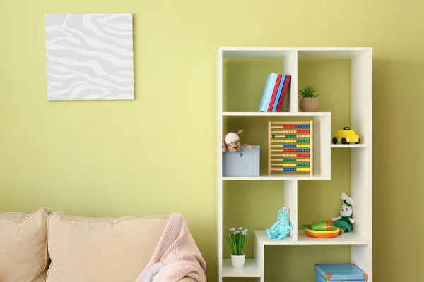 Interior do quarto das crianças modernas com brinquedos — Fotografia de Stock