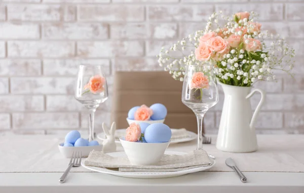 Table set for Easter celebration — Stock Photo, Image