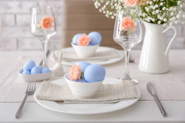 Table set for Easter celebration — Stock Photo, Image