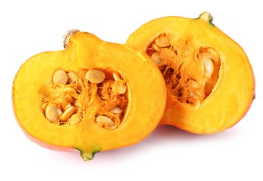 Balkabağı beyaz arka plan üzerinde kesmek