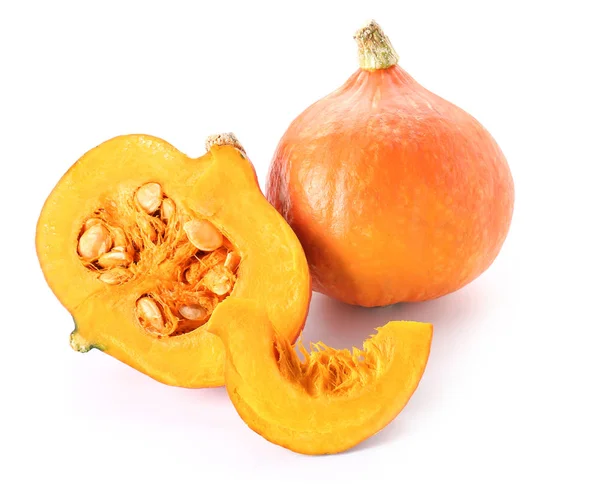 Fresh pumpkins on white background — Stock Photo, Image