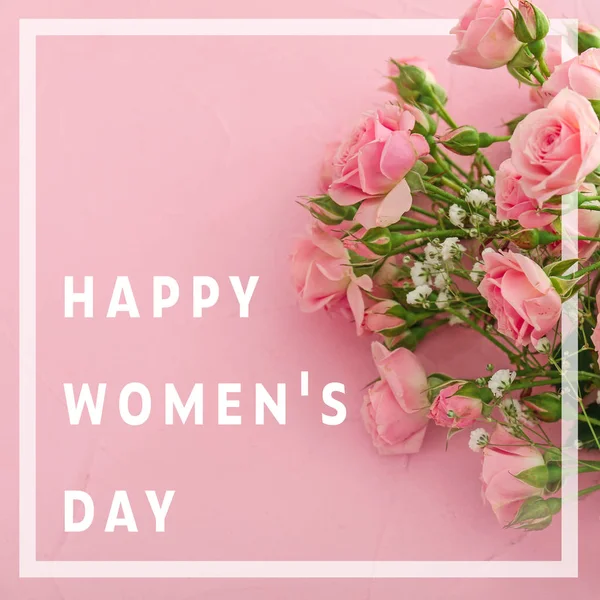Piękna kartka z życzeniami na Międzynarodowy Dzień Kobiet — Zdjęcie stockowe