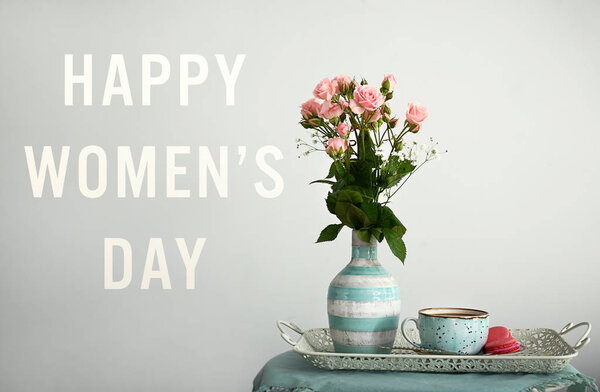 Beautiful greeting card for International Women's Day