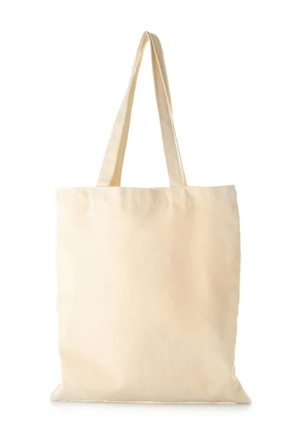 Elegante bolso ecológico sobre fondo blanco — Foto de Stock