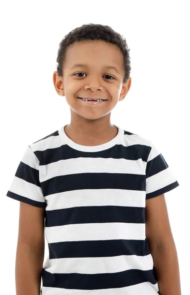 Happy African-American boy on white background — Stock Photo, Image