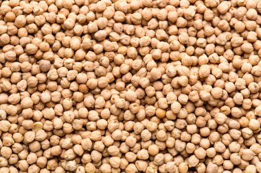 Arka plan olarak birçok çiğ nohut