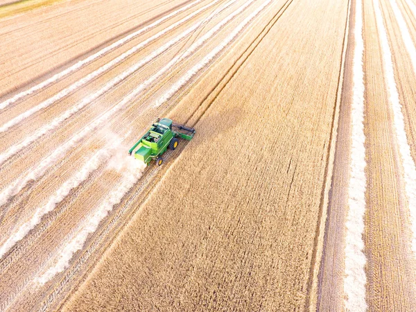 Combine harvester in wheat field — Stock Photo, Image