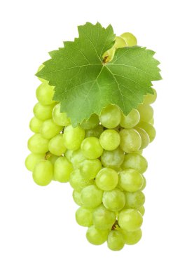 Ripe sweet grapes on white background clipart