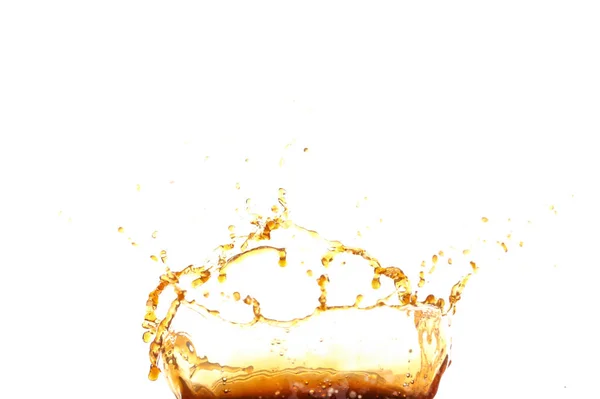 Splash of coffee on white background — Stock Photo, Image