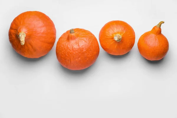 Fresh pumpkins on white background — Stock Photo, Image