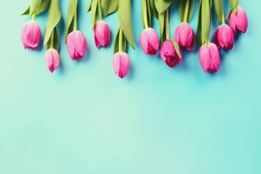 Anneler günü renk arka plan üzerinde güzel Lale