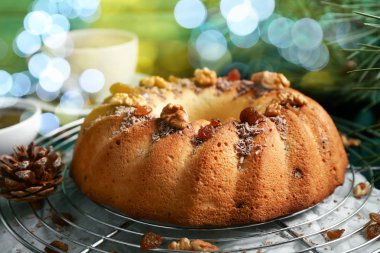 Raf soğutma üzerinde lezzetli Noel kek