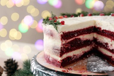 Tablo, closeup lezzetli Noel kek