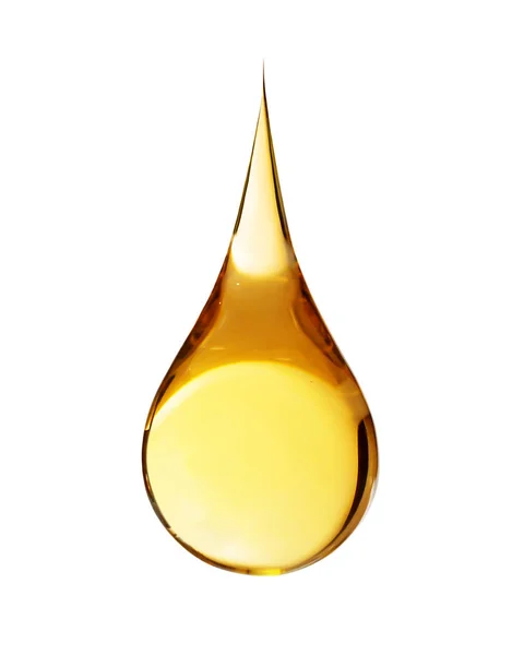 Kropla oleju na białym tle — Zdjęcie stockowe