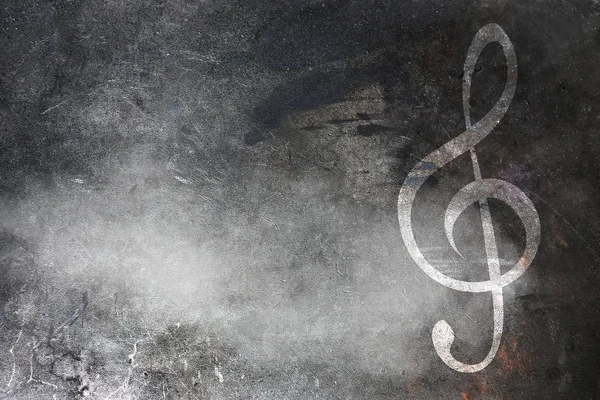 Violin clef on grunge background — Stock Photo, Image