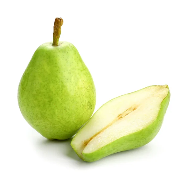 Fresh pears on white background — Stock Photo, Image