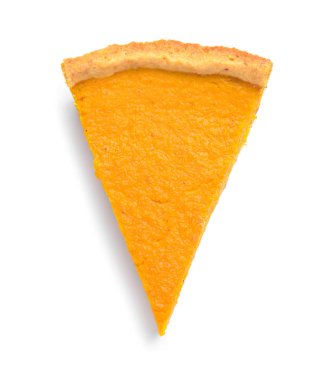 Beyaz arkaplanda lezzetli balkabağı turtası