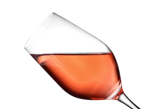 Glas Wein auf weißem Hintergrund — Stockfoto