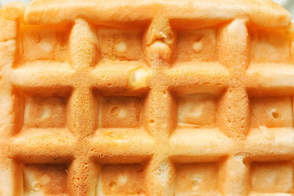 Texture of tasty waffle, closeup — Stock Photo, Image