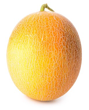 Beyaz arka planda tatlı olgun kavun