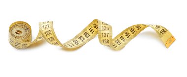 beyaz arkaplan üzerindeki bant ölçülüyor