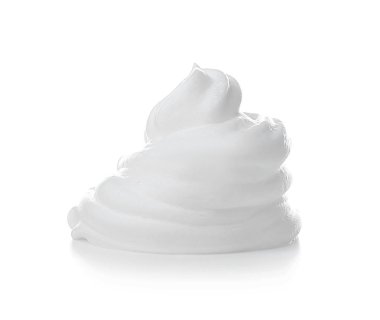 Beyaz arka planda krem sabun