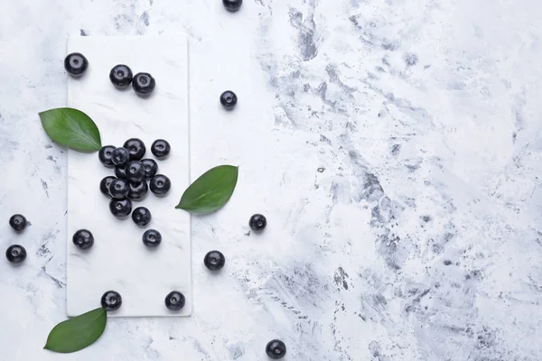 Fresh acai berries on white background — Stock Photo, Image