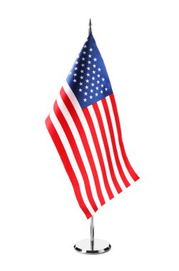 Beyaz arka plan üzerinde Amerika Birleşik Devletleri bayrağı