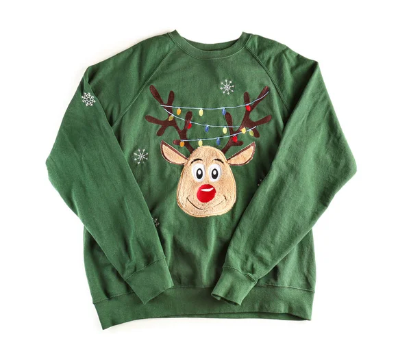 Beyaz arka planda komik Noel kazak