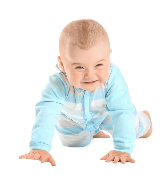 Cute little baby on white background — Stock Photo, Image