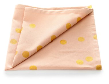 Beyaz arkaplanda kumaş peçete