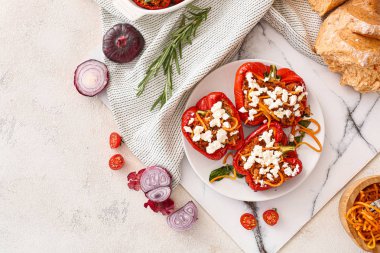 Lezzetli biberli tabak.