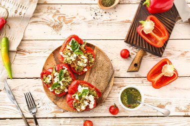 Lezzetli biberli tabak.