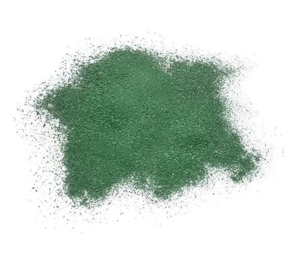 Spirulina poeder op witte achtergrond — Stockfoto