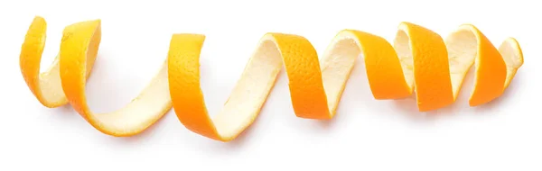 Oranje schil op witte achtergrond — Stockfoto