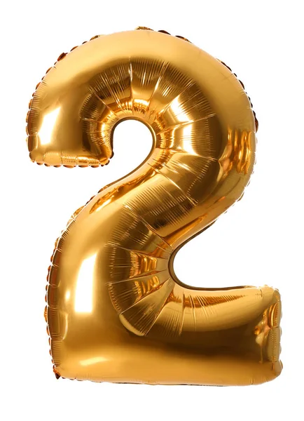 Beyaz arkaplanda şekil 2 şeklinde balon