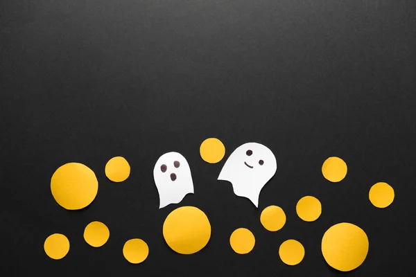 Composition with Halloween decor on dark background — Stock Photo, Image