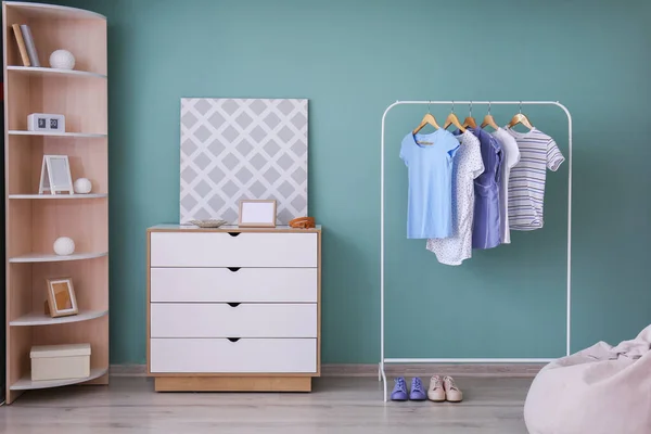 Stylish interior of modern dressing room — Stock Photo, Image