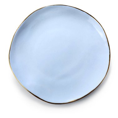 beyaz zemin üzerinde boş seramik tabak