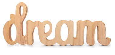 Kelime şeklinde dekorasyon Beyaz arkaplanda rüya