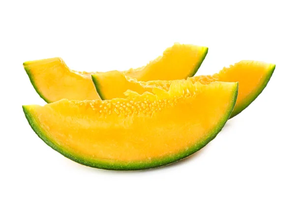 Melone taglio dolce su sfondo bianco — Foto Stock