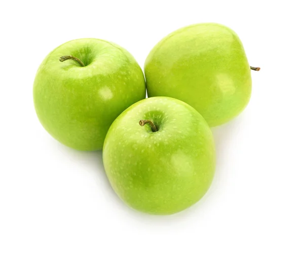 하얀 배경에 있는 싱싱 한 사과 — 스톡 사진