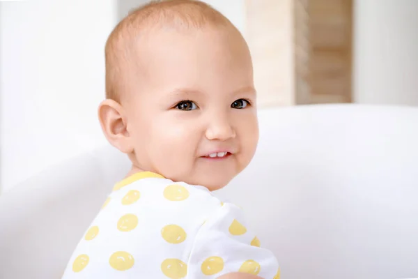 Portrait of cute little baby at home — Stock Photo, Image
